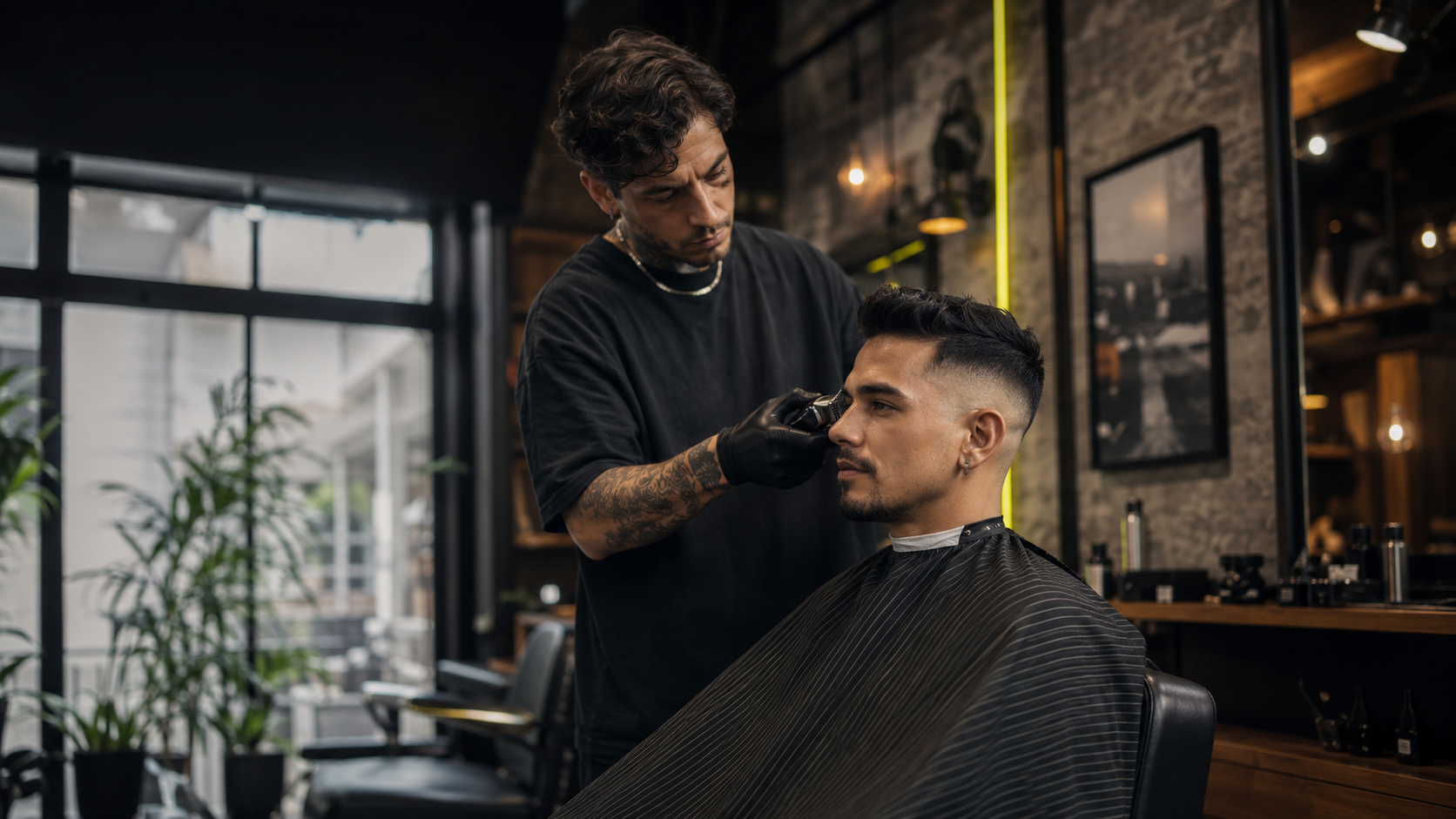 Demo de promoción para Distrito Barber con corte fade y estilo urbano en Ciudad de México
